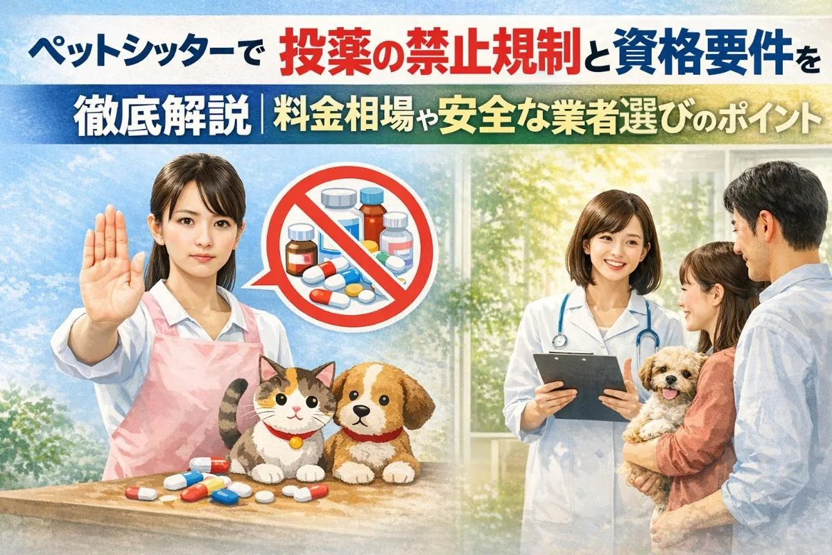 ペットシッターで投薬の禁止規制と資格要件を徹底解説｜料金相場や安全な業者選びのポイント