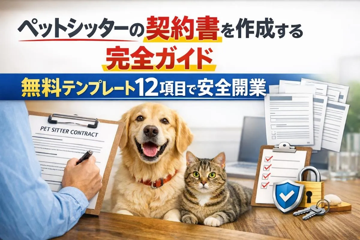 ペットシッターの契約書を作成する完全ガイドと無料テンプレート12項目で安全開業