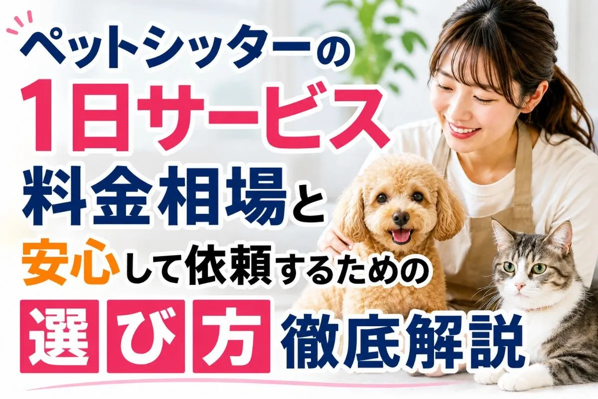 ペットシッターの1日サービス料金相場と安心して依頼するための選び方徹底解説