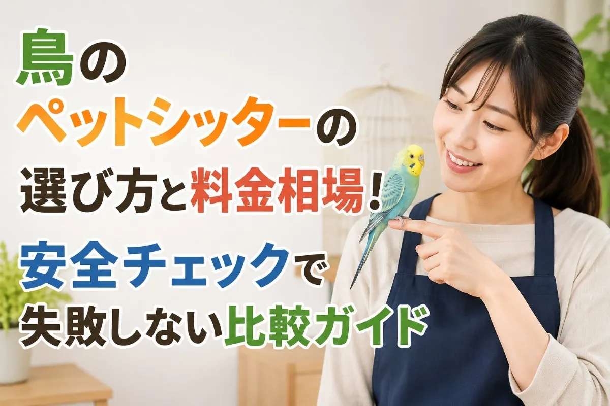 鳥のペットシッターの選び方と料金相場！安全チェックで失敗しない比較ガイド