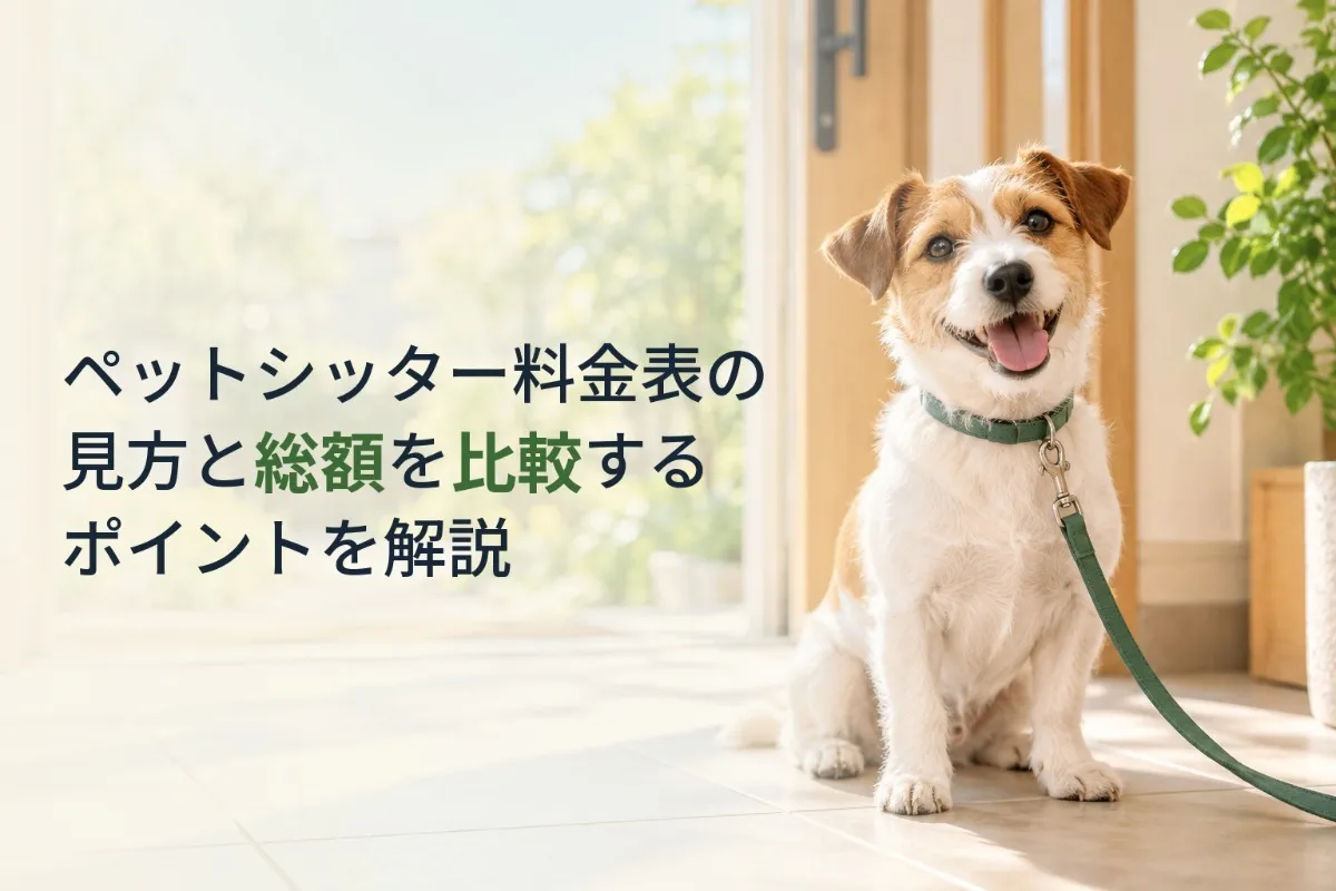 ペットシッター料金表の見方と総額を比較するポイントを解説